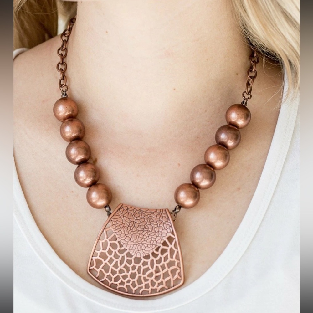 Large and in Charge Copper Necklace paparazzi